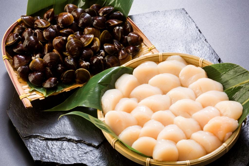 網走産　貝セット　　帆立貝柱・しじみ貝　各500ｇ